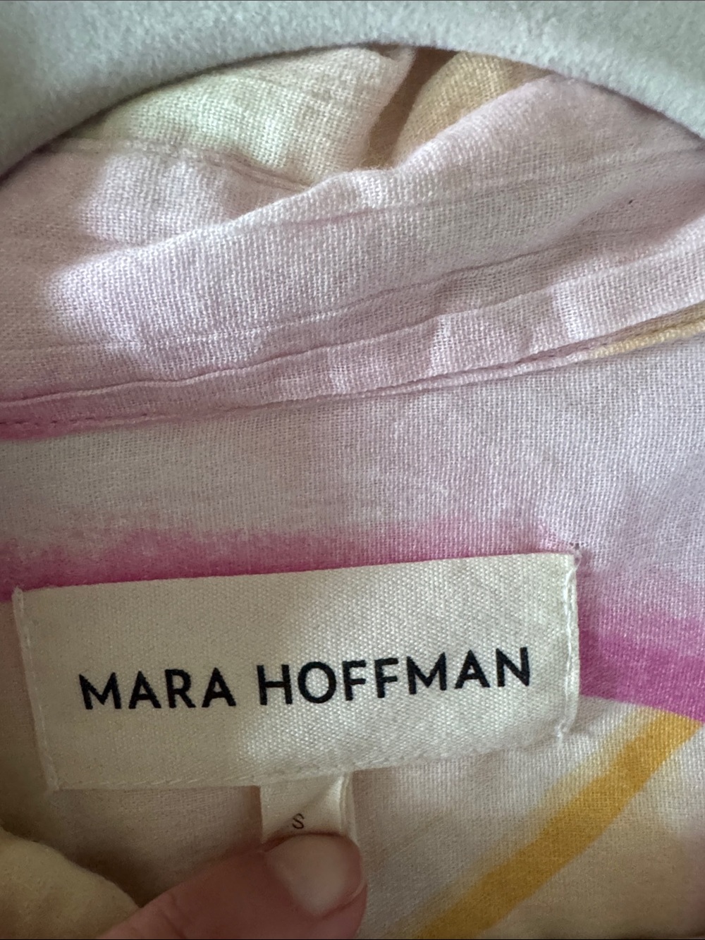 Mara Hoffman Pastel Multi Watercolor Button-Down Shirt Size S - Picture 2 of 4